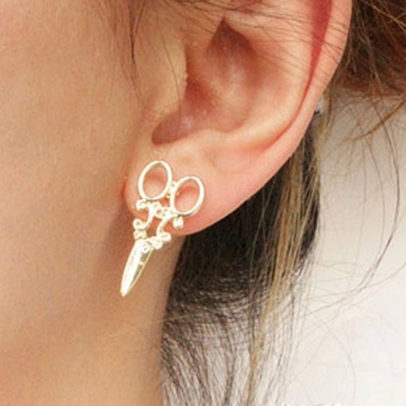 Gold Scissor ✂ Earrings 2 for $12 - Picture 2 of 4